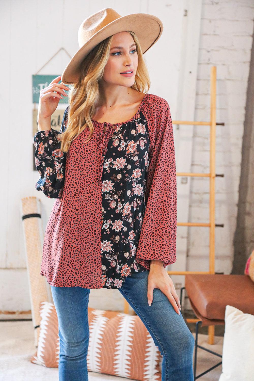 Wildflower Pattern Block Top - Atomic Wildflower