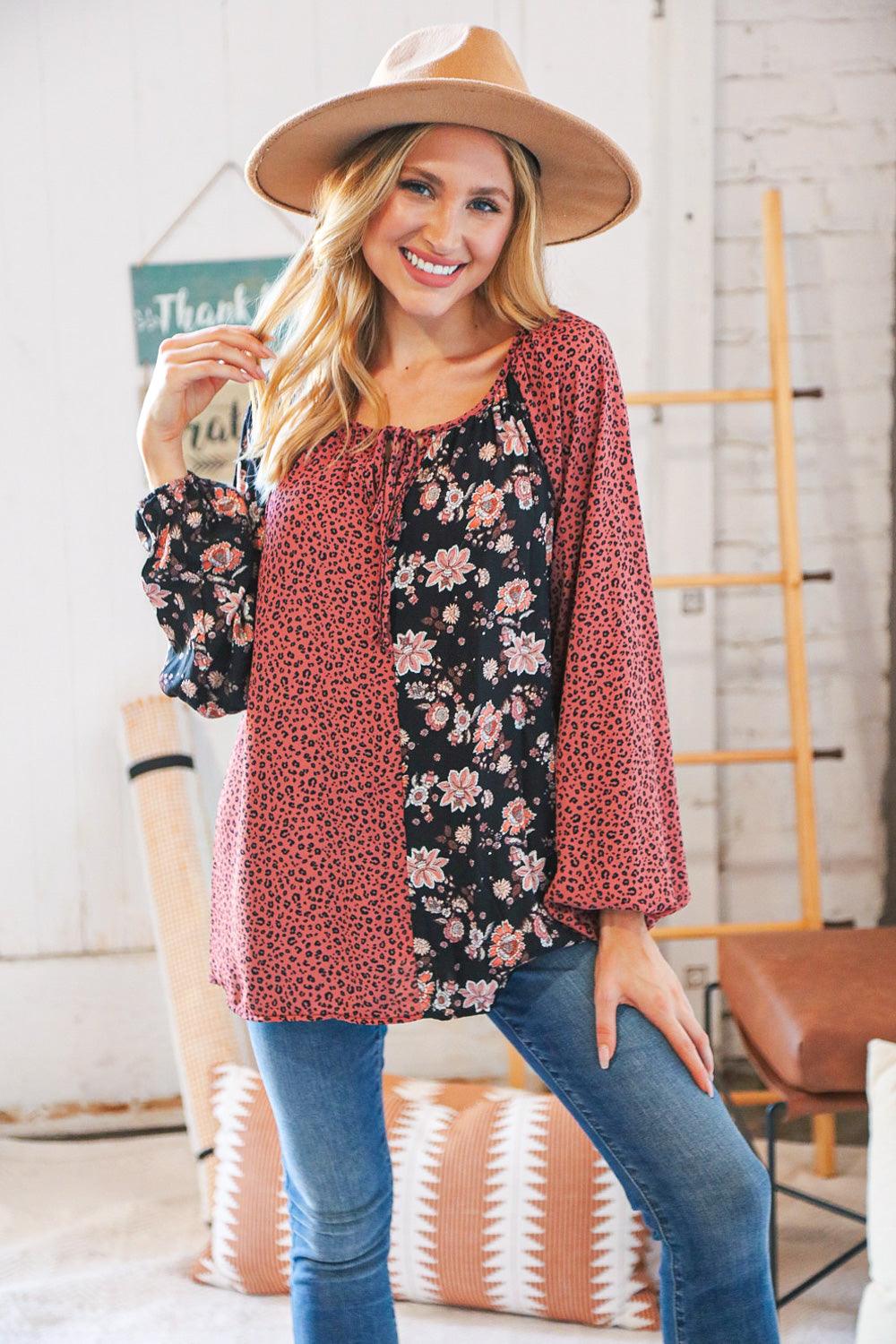 Wildflower Pattern Block Top - Atomic Wildflower