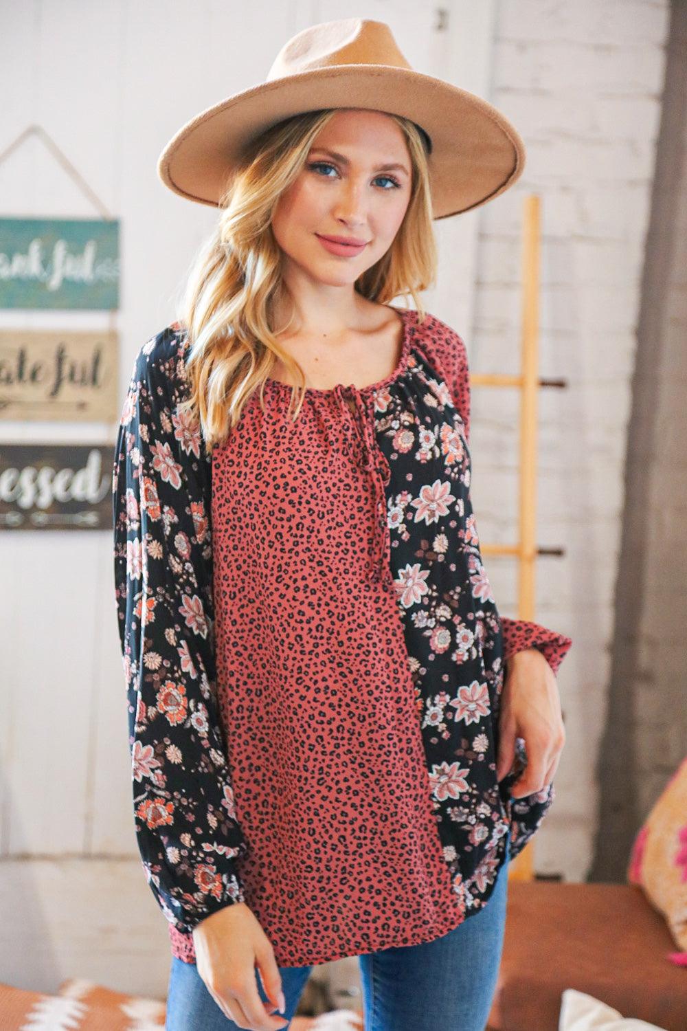 Wildflower Pattern Block Top - Atomic Wildflower