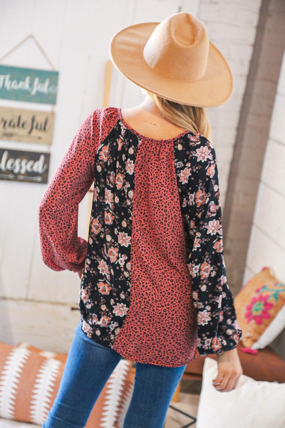 Wildflower Pattern Block Top - Atomic Wildflower