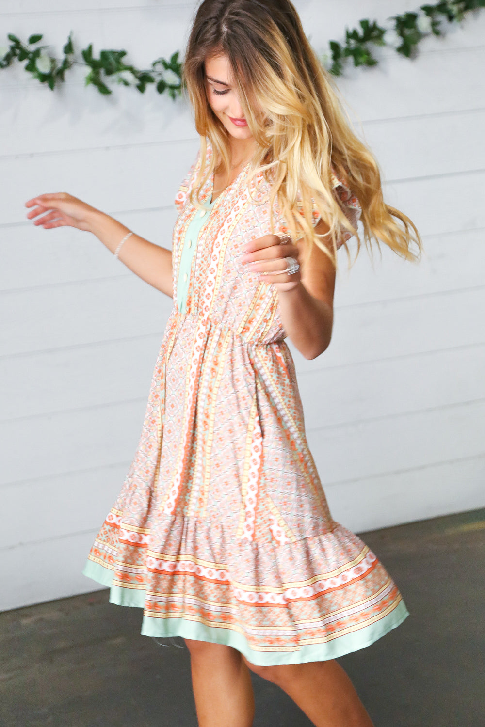 Night We Met Boho Floral Ruffle Dress