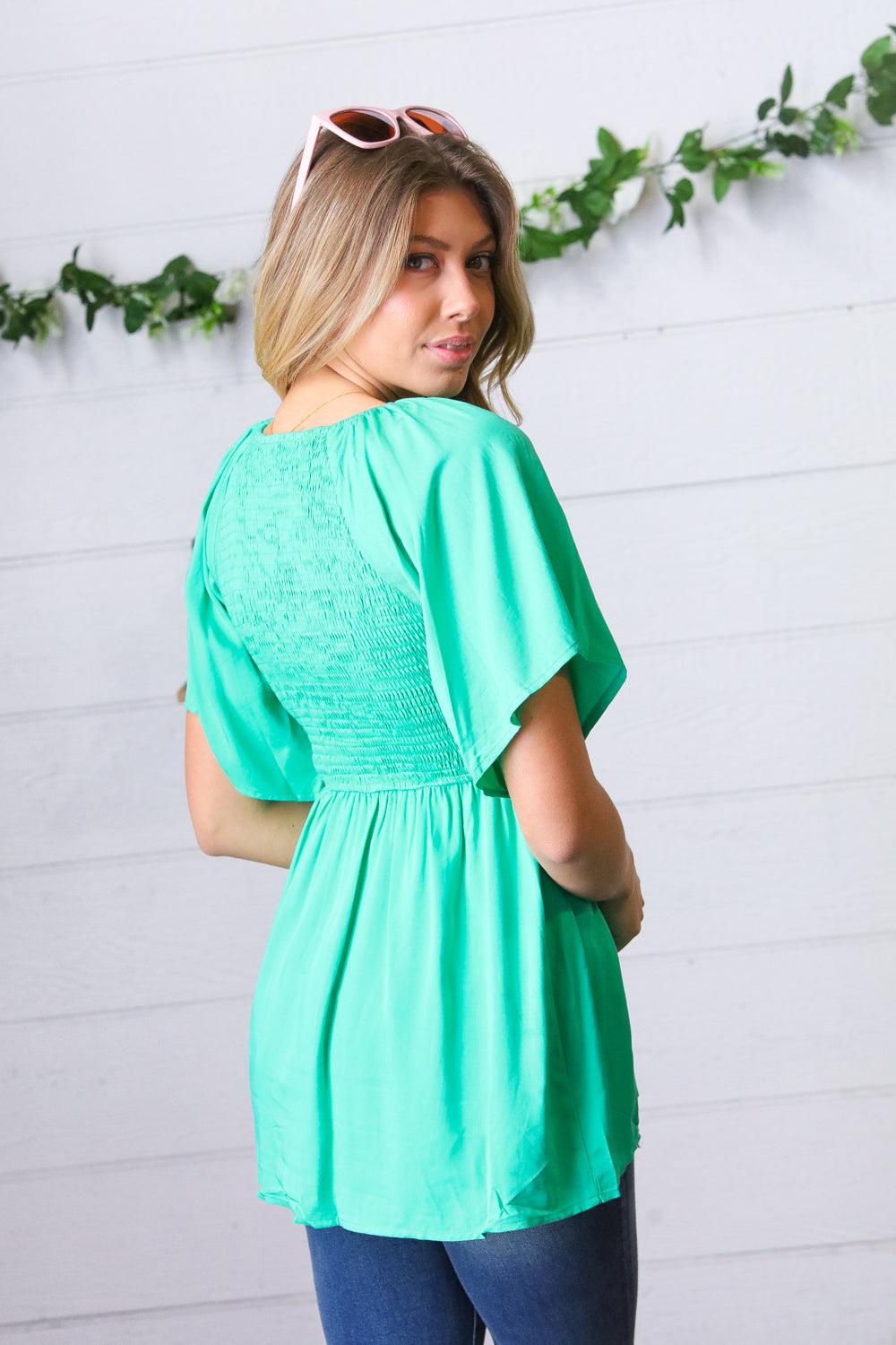 No End Flutter Sleeve Top - Atomic Wildflower