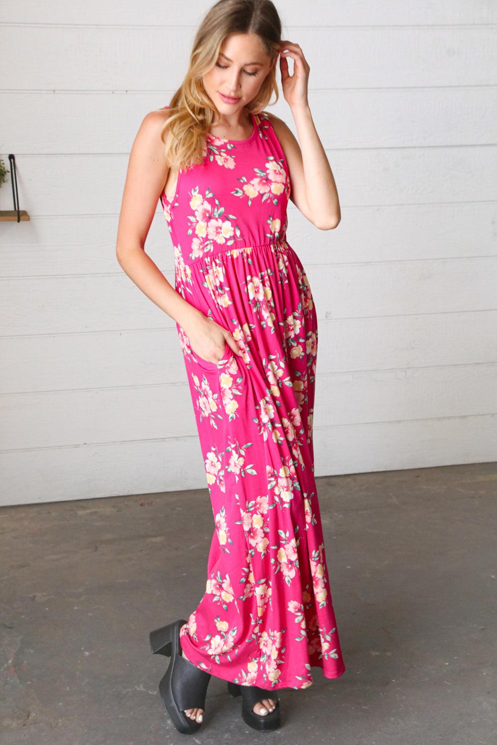 Feelin It Sleeveless Maxi Dress