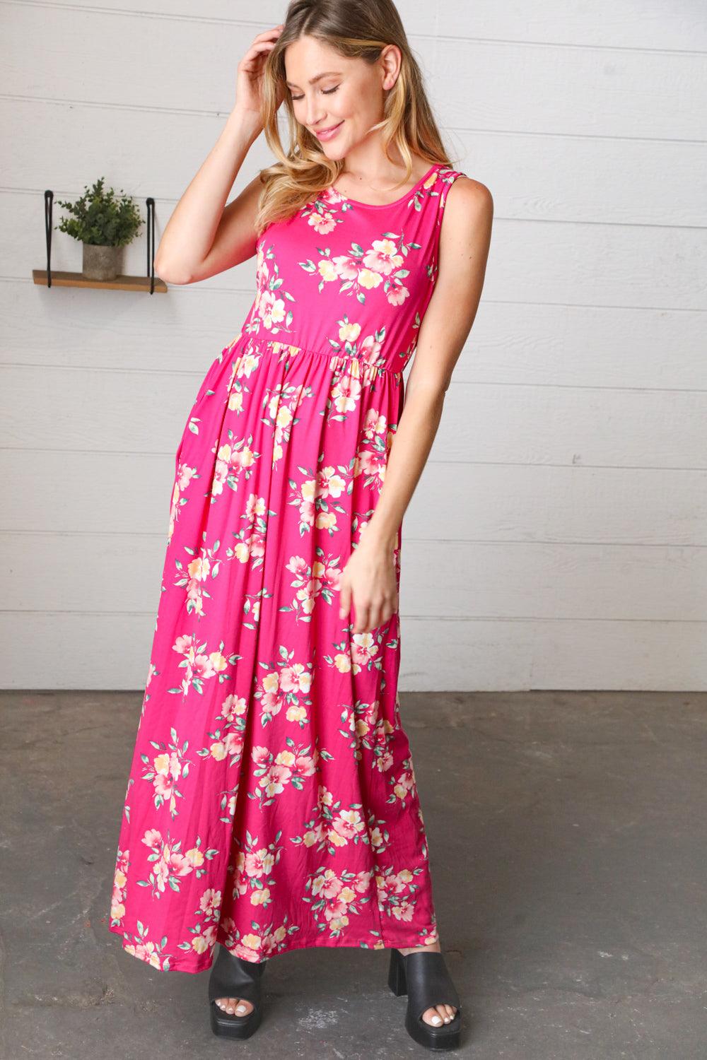 Feelin It Sleeveless Maxi Dress
