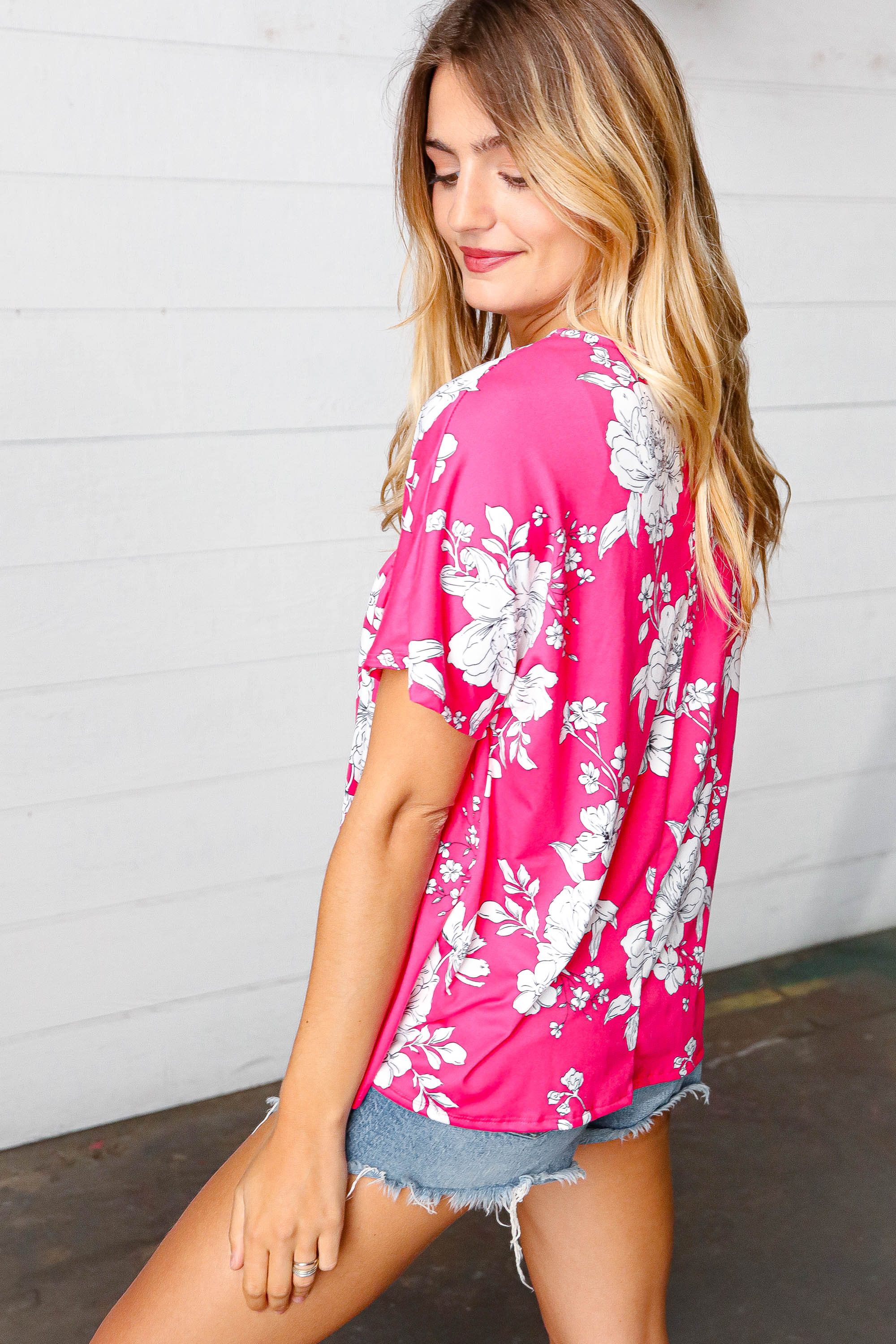 Wish I Knew V Neck Dolman Top