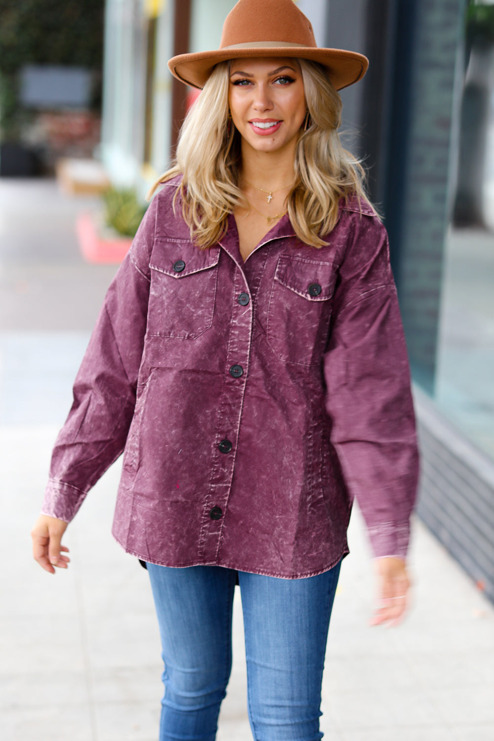 Lizzie Oversized Lightweight Washed Shacket