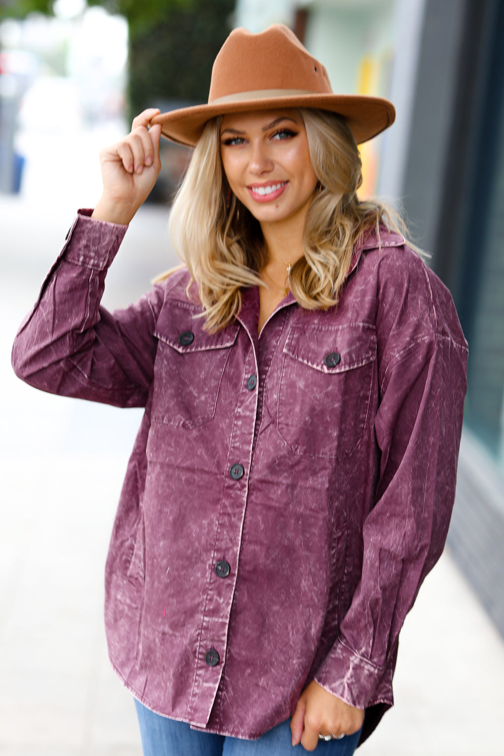 Lizzie Oversized Lightweight Washed Shacket