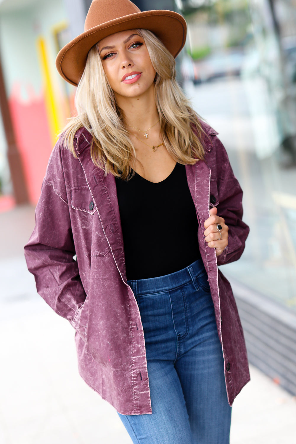 Lizzie Oversized Lightweight Washed Shacket