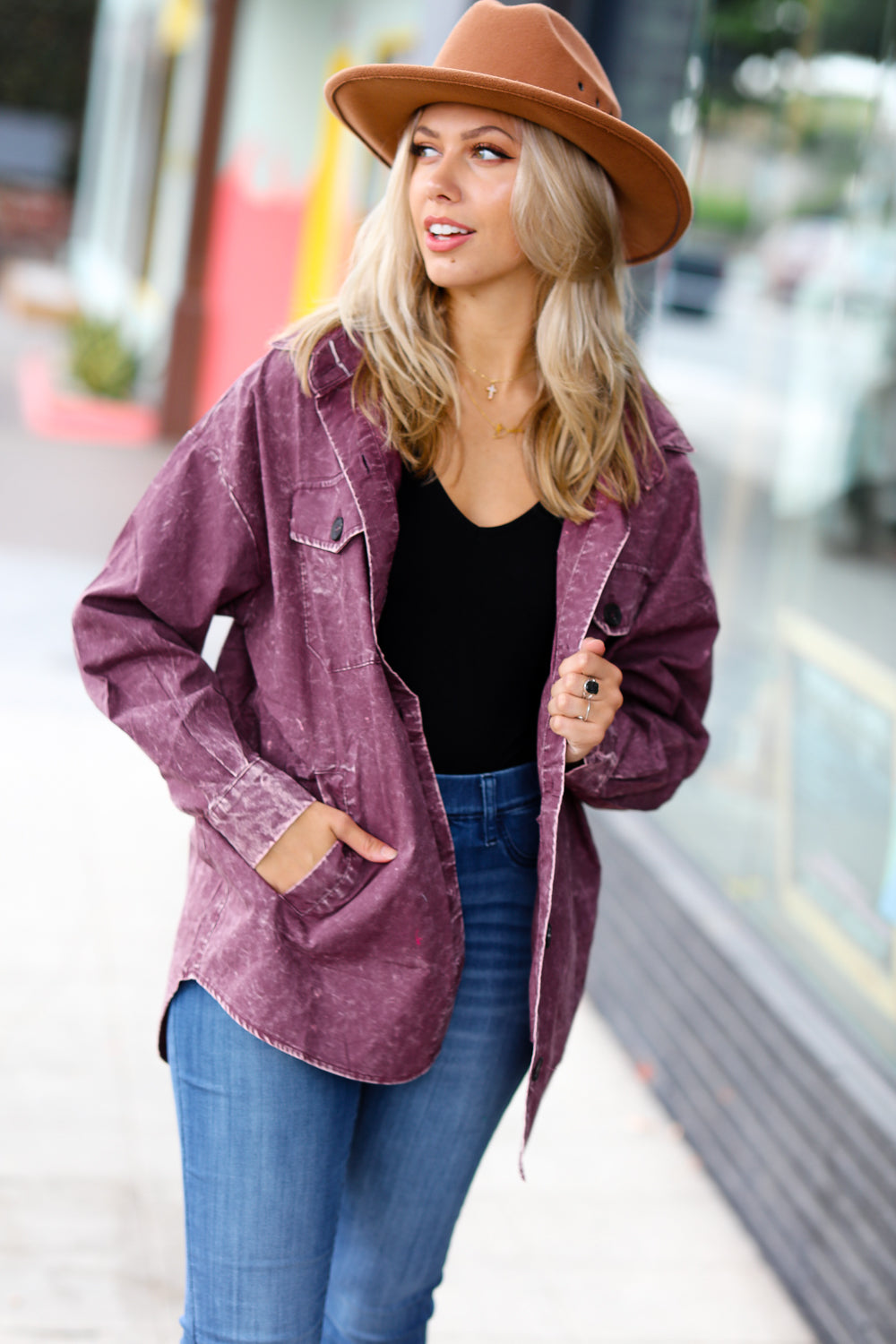 Lizzie Oversized Lightweight Washed Shacket