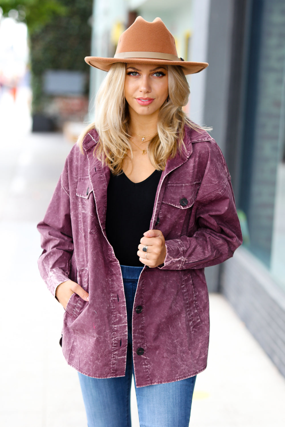 Lizzie Oversized Lightweight Washed Shacket