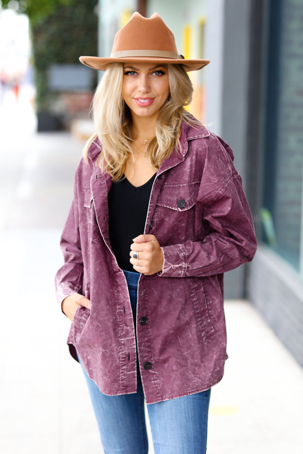 Lizzie Oversized Lightweight Washed Shacket