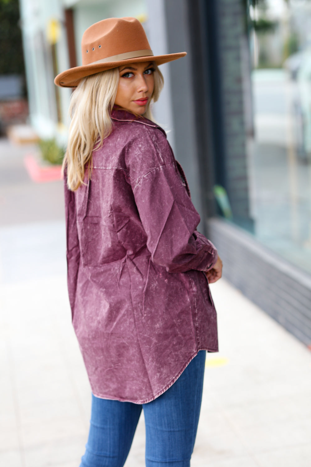 Lizzie Oversized Lightweight Washed Shacket