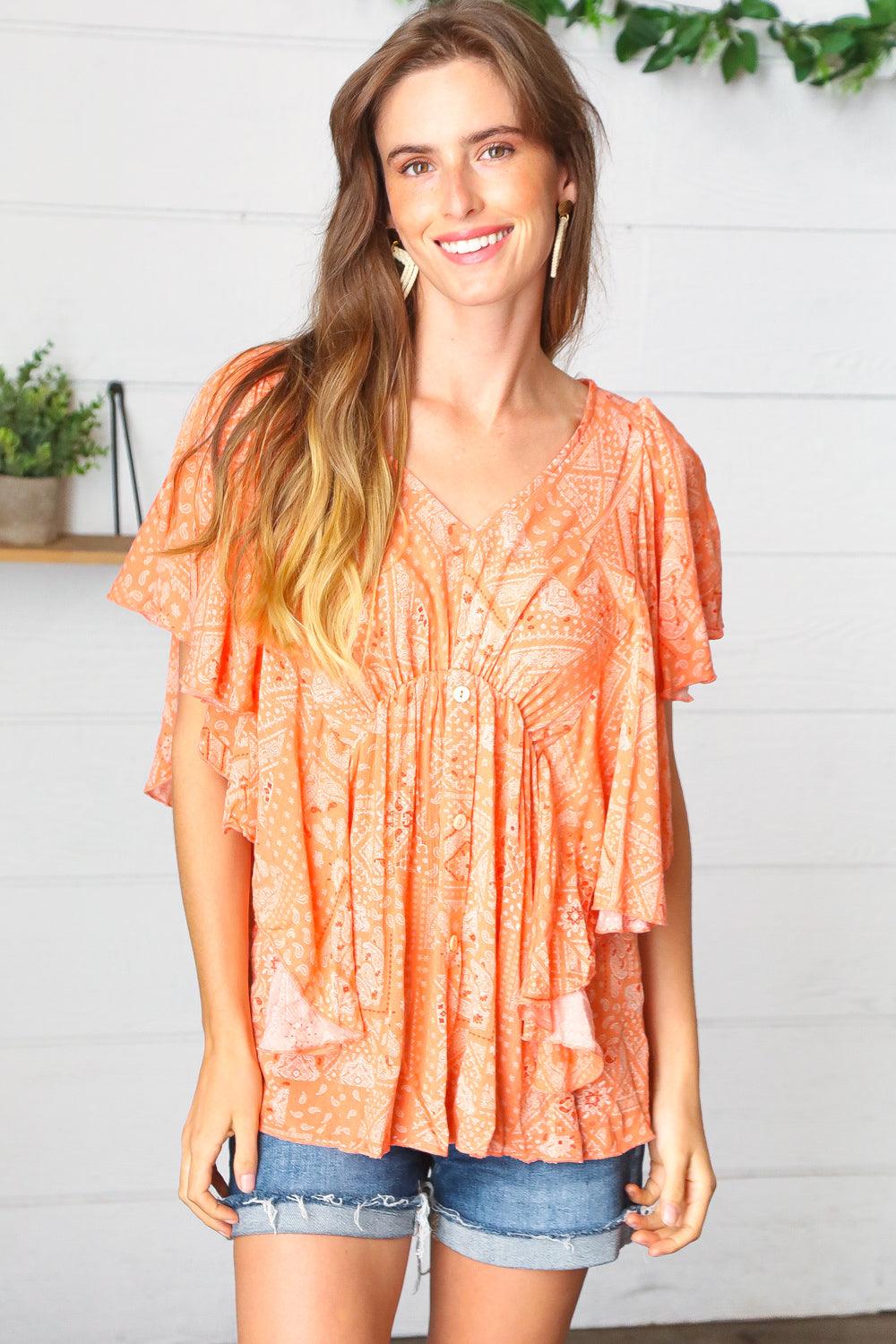 All Too Well Ruffle Top - Atomic Wildflower