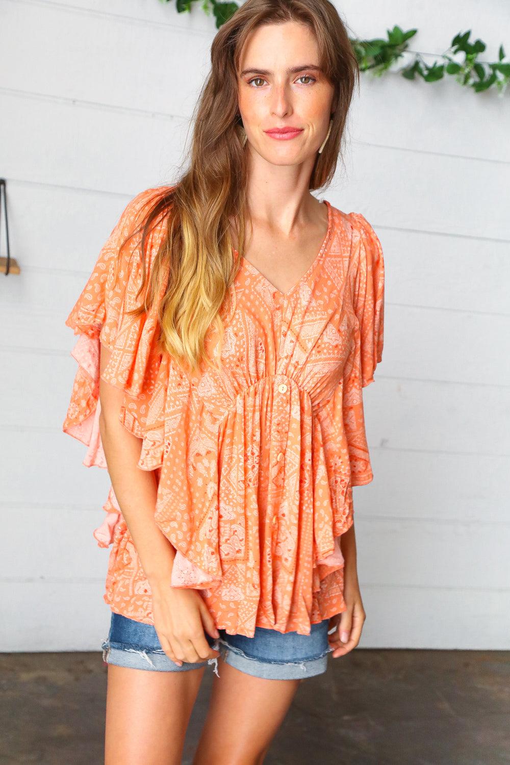 All Too Well Ruffle Top - Atomic Wildflower