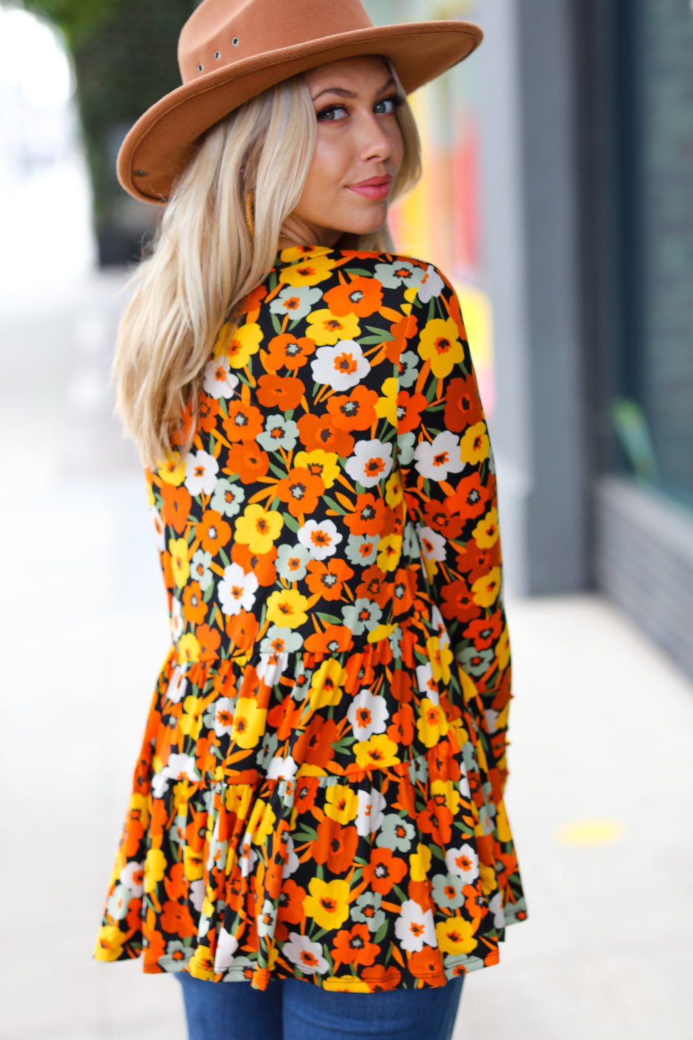 Nostalgic Floral Tiered Babydoll Top