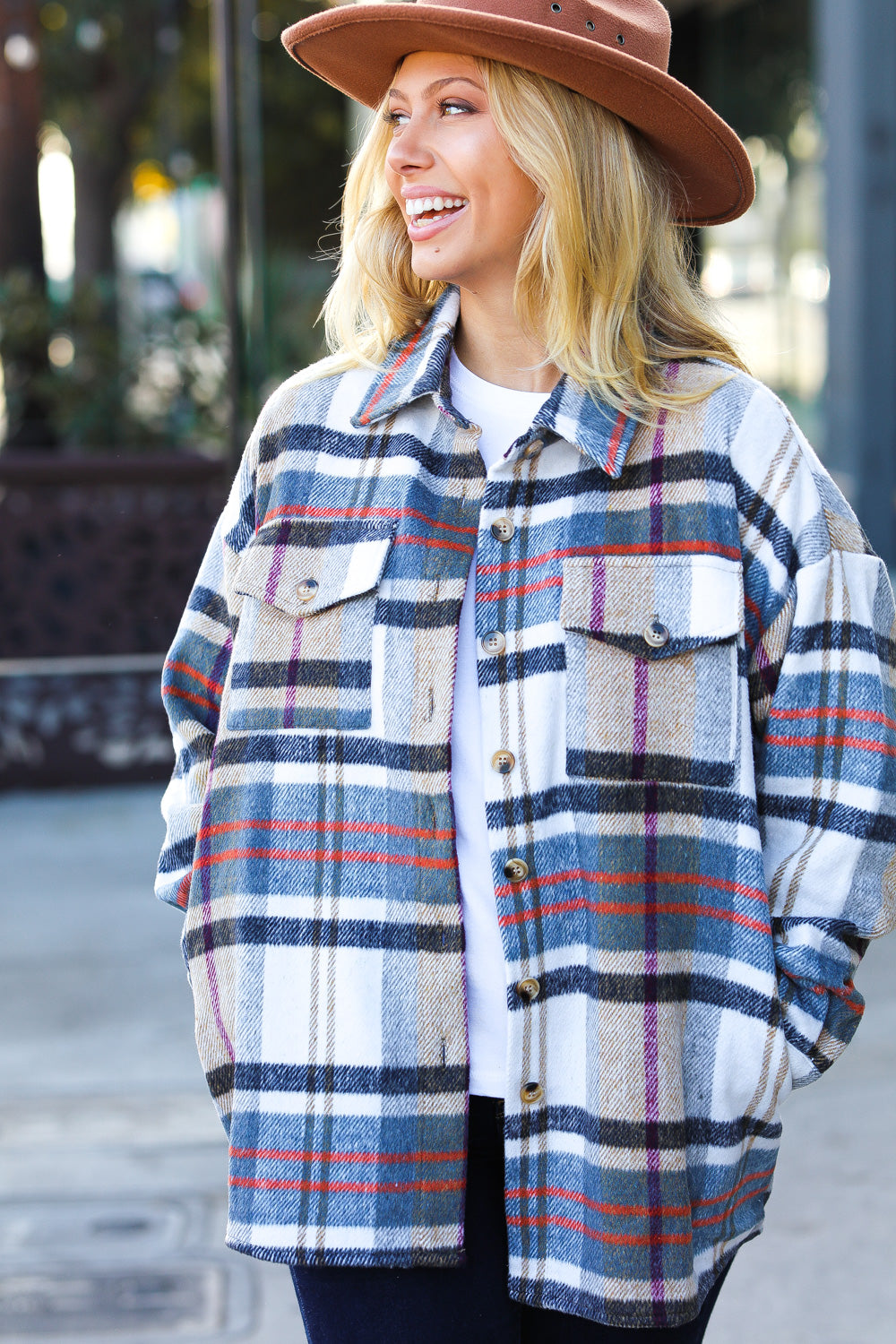Perfect Plaid Flannel Button Down Shacket