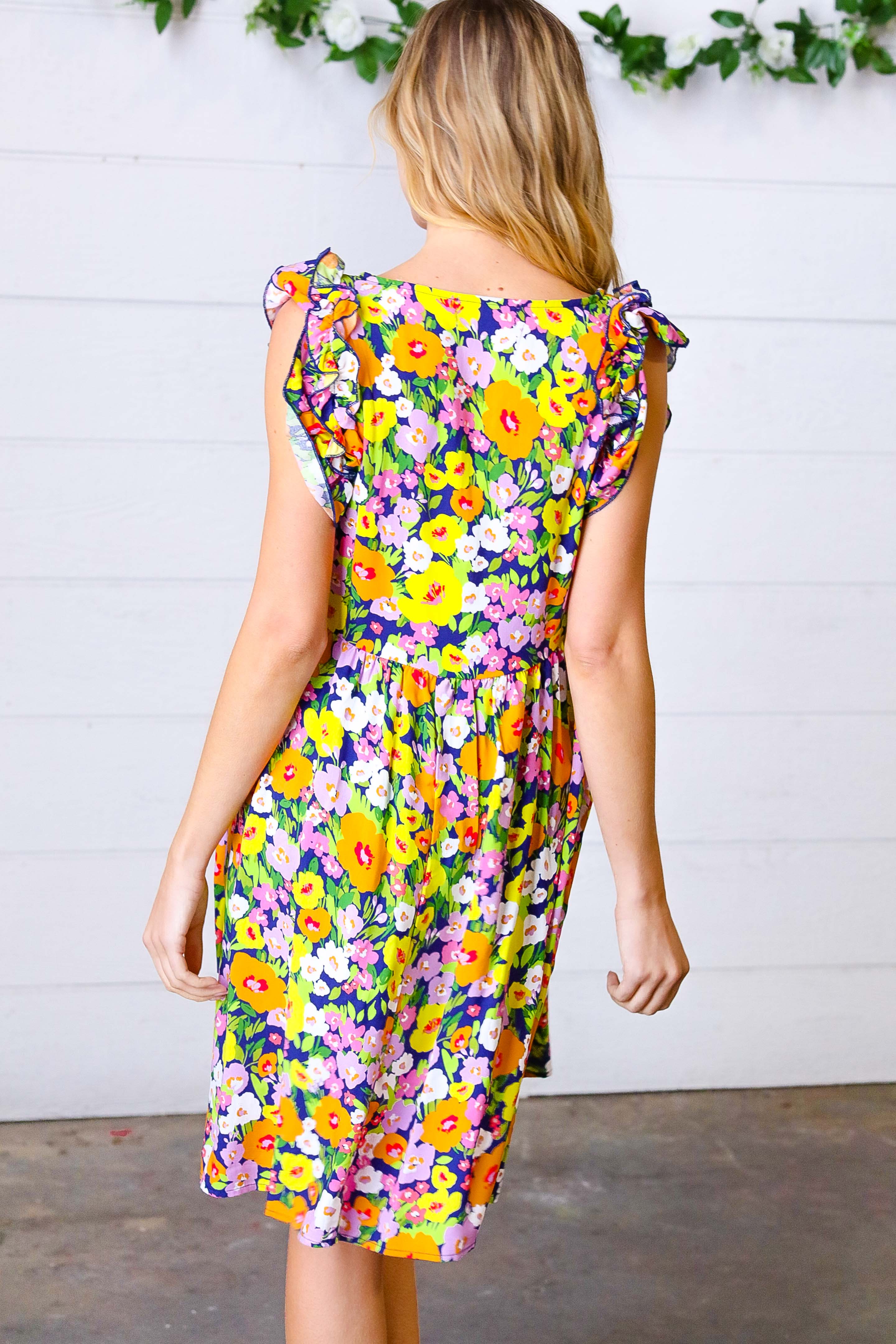 Yours Truly Babydoll Ruffle Dress