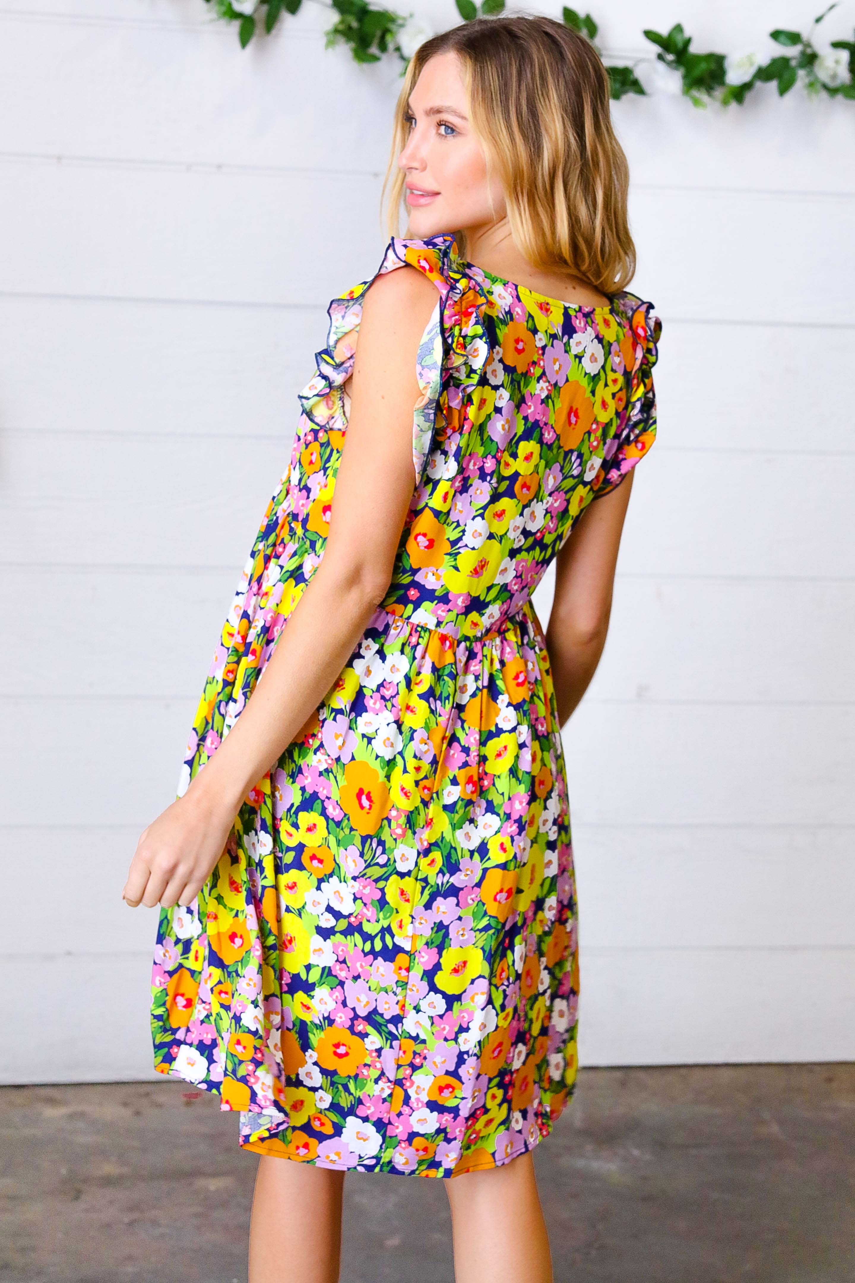 Yours Truly Babydoll Ruffle Dress