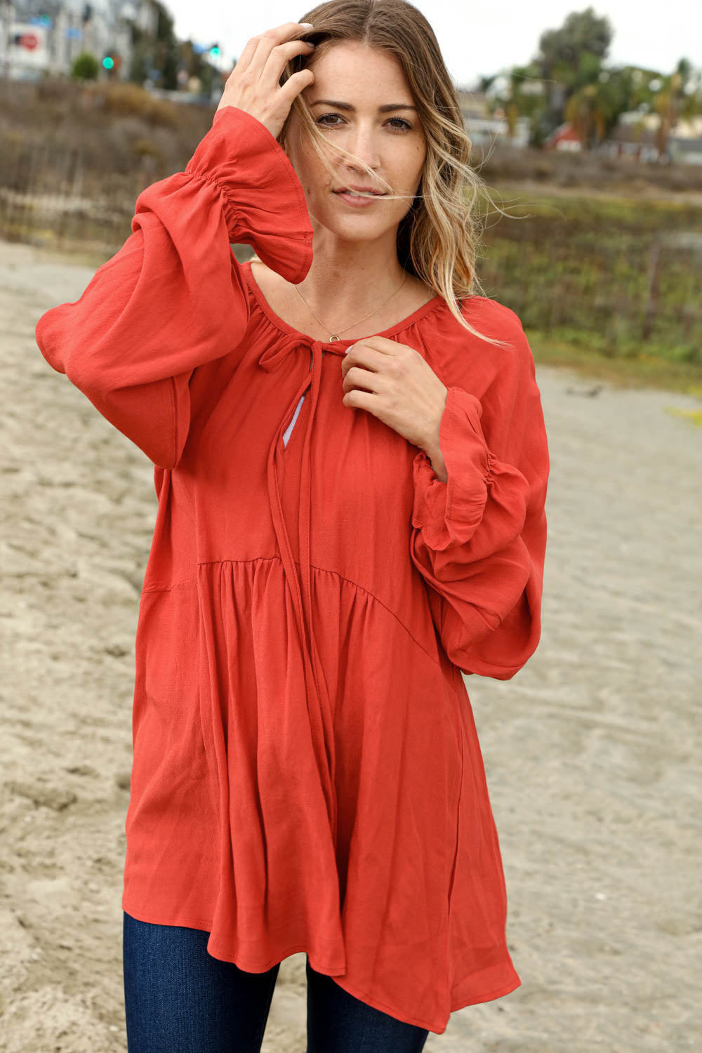 Singing In The Rain Babydoll Woven Top