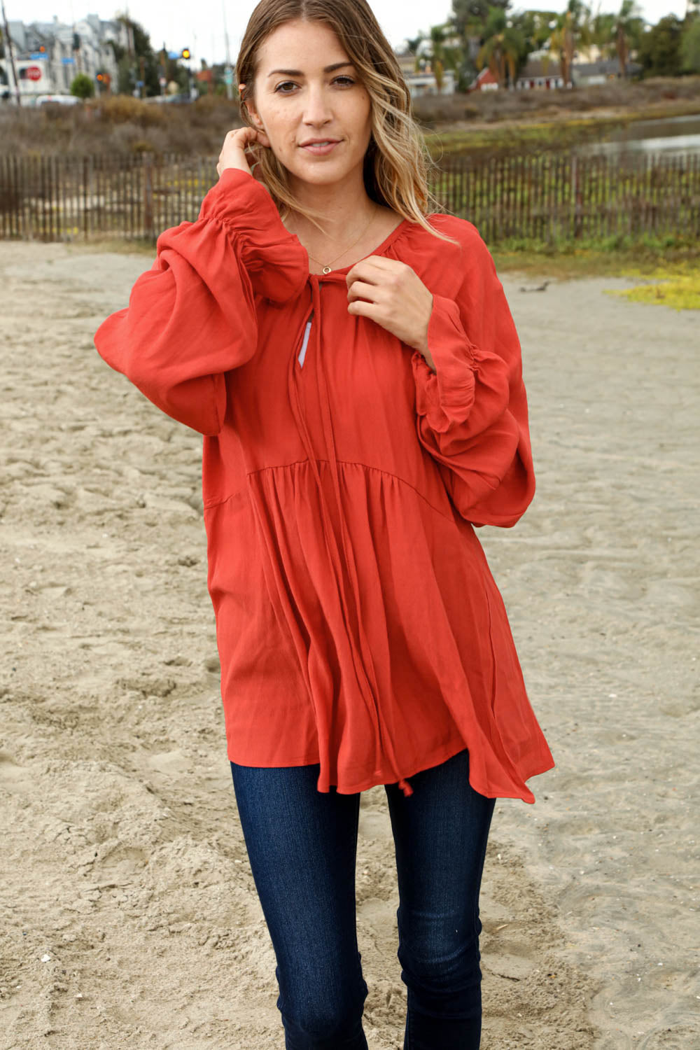 Singing In The Rain Babydoll Woven Top