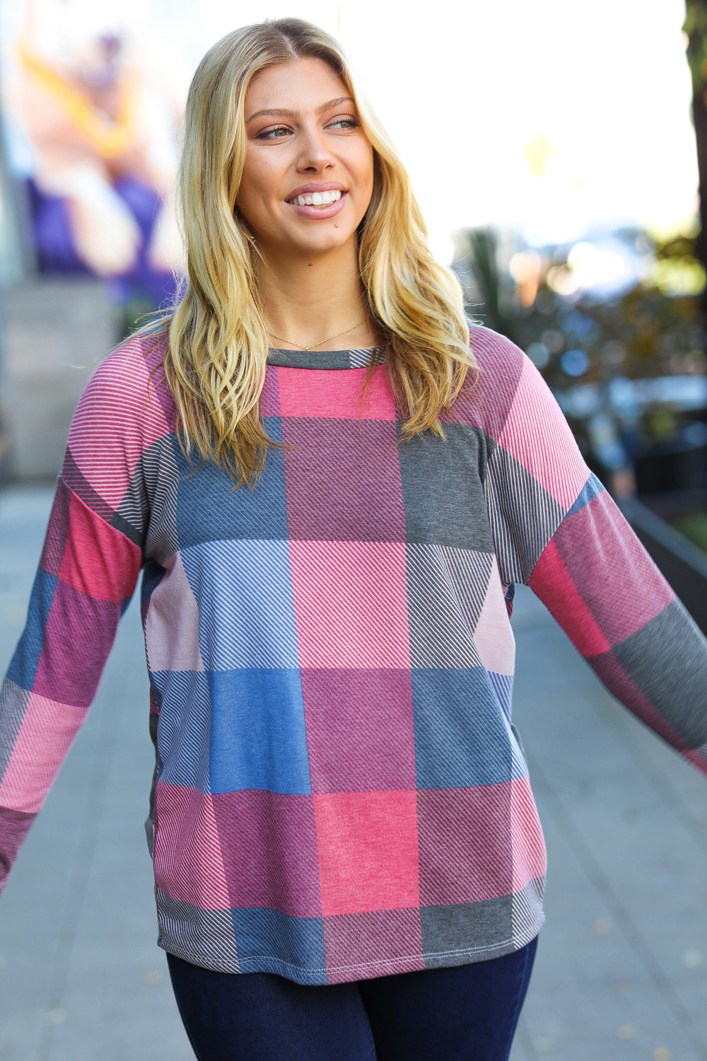 Weekend Ready Checker Plaid Top