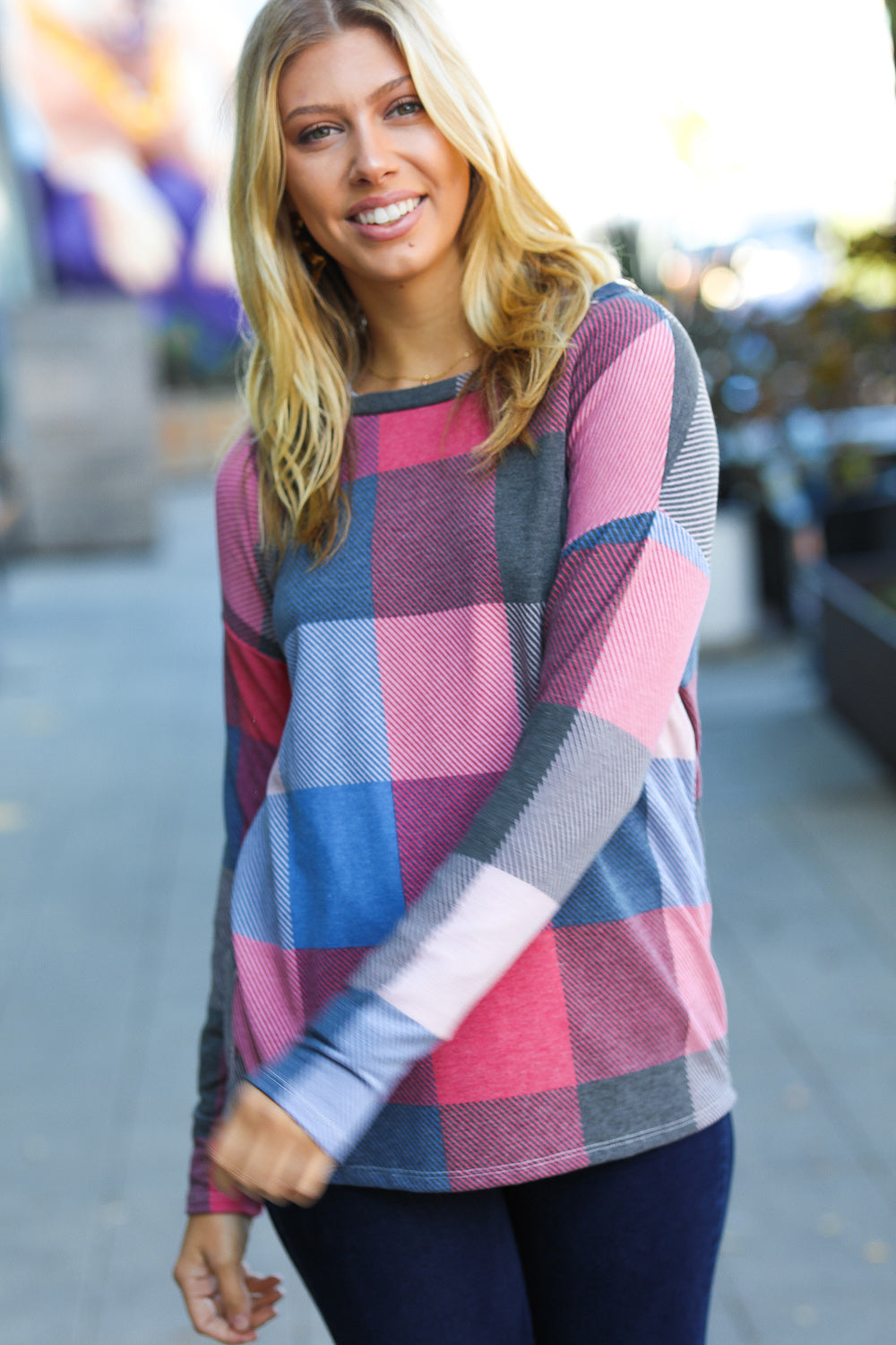 Weekend Ready Checker Plaid Top
