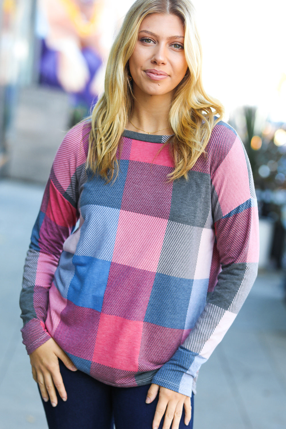Weekend Ready Checker Plaid Top
