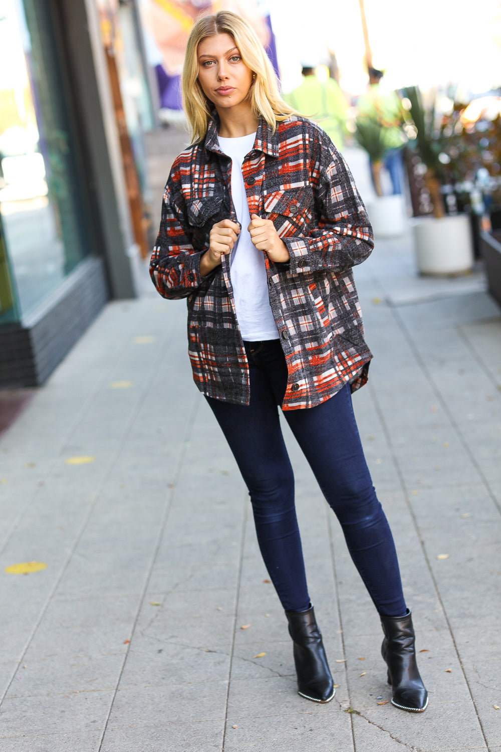 Plaid Happy Oversized Shacket
