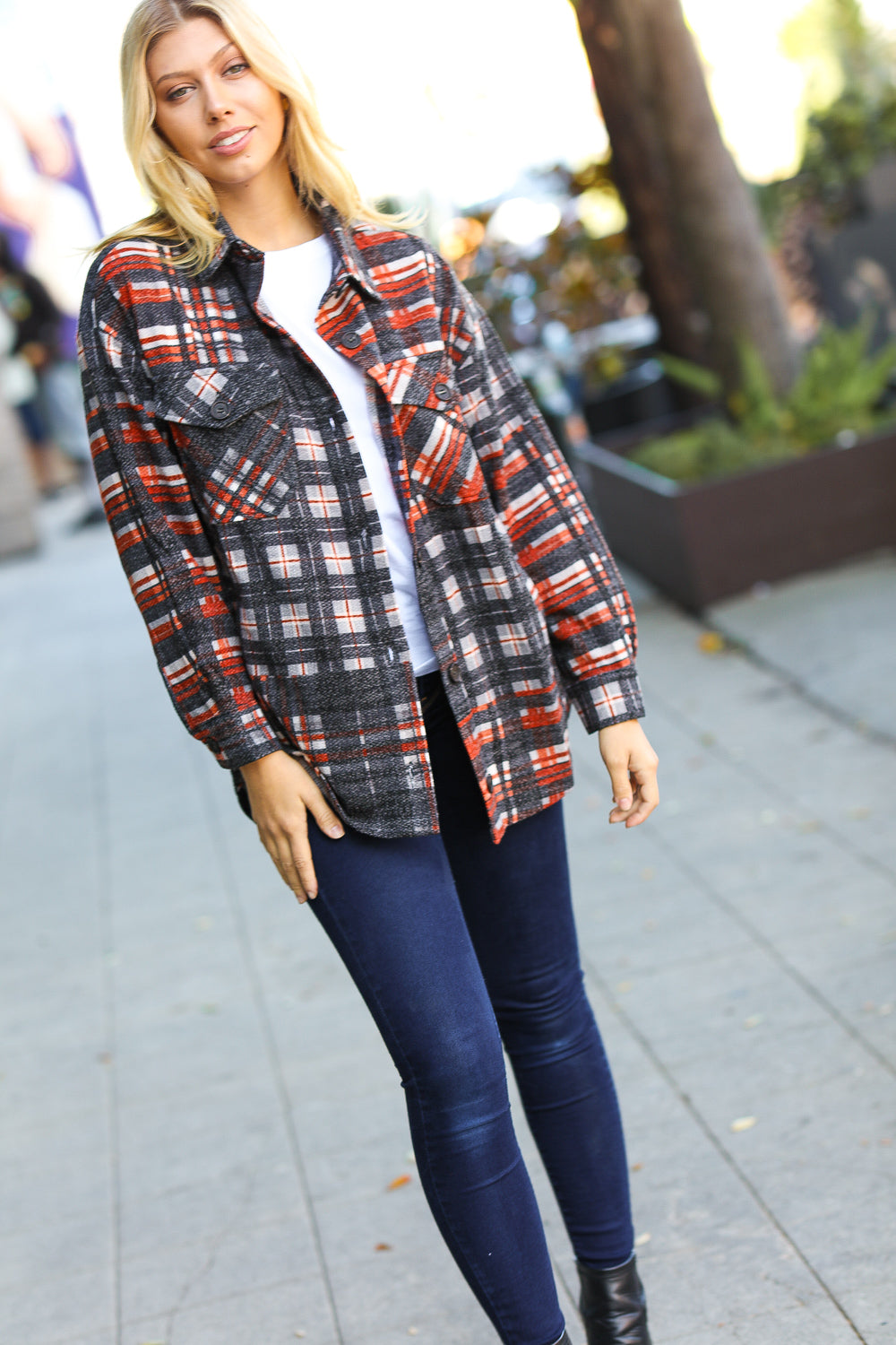 Plaid Happy Oversized Shacket