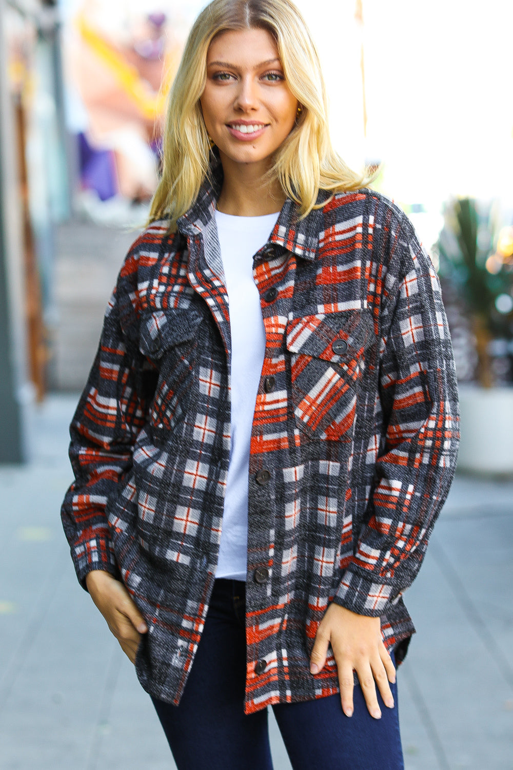 Plaid Happy Oversized Shacket