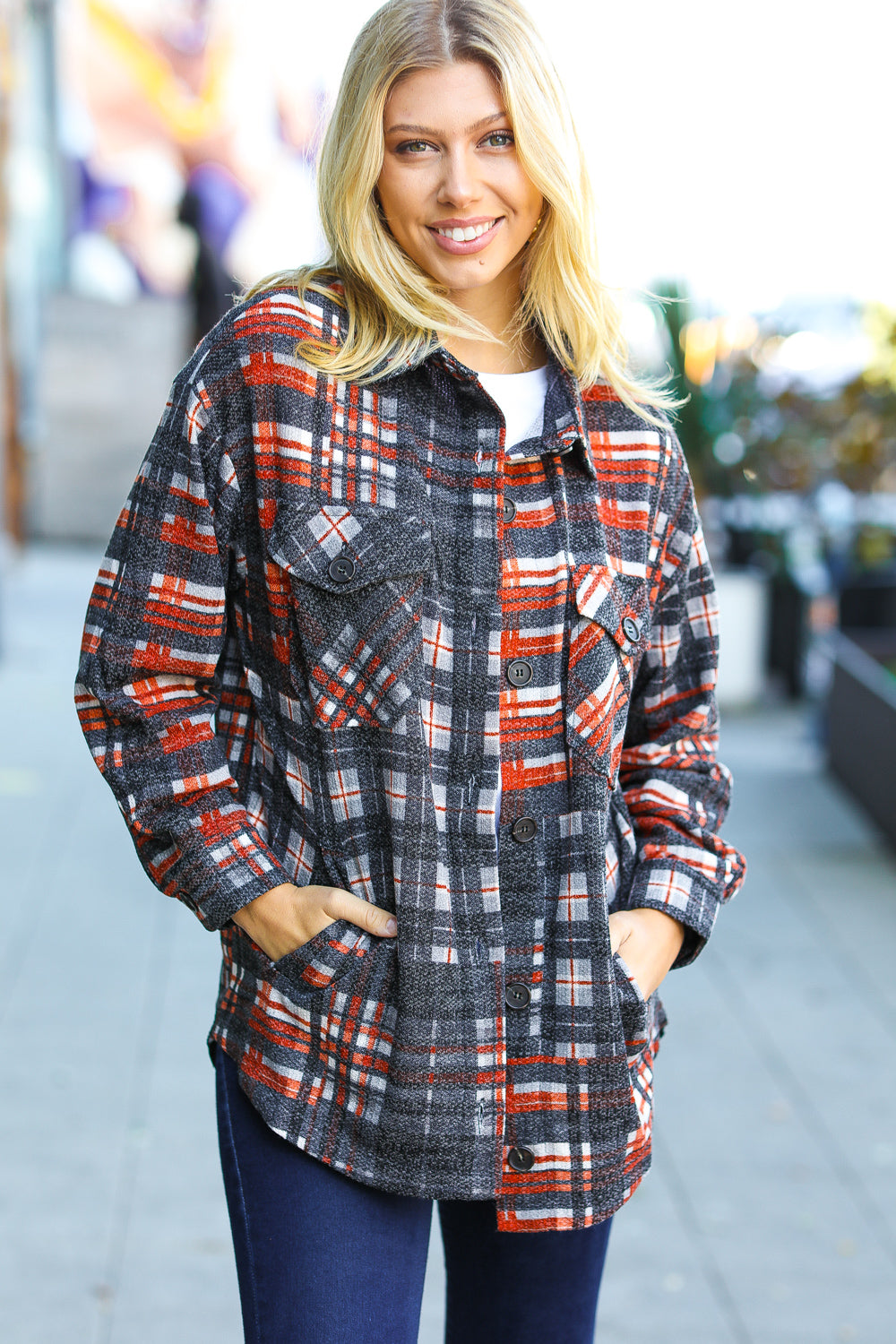 Plaid Happy Oversized Shacket