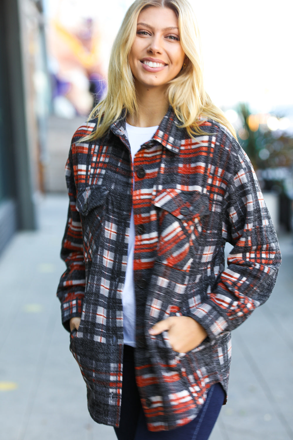 Plaid Happy Oversized Shacket