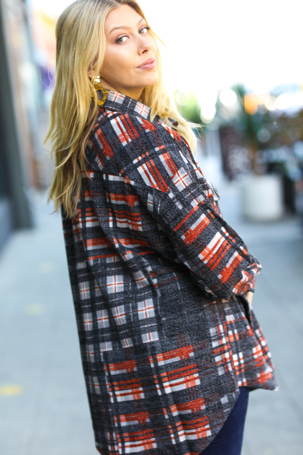 Plaid Happy Oversized Shacket