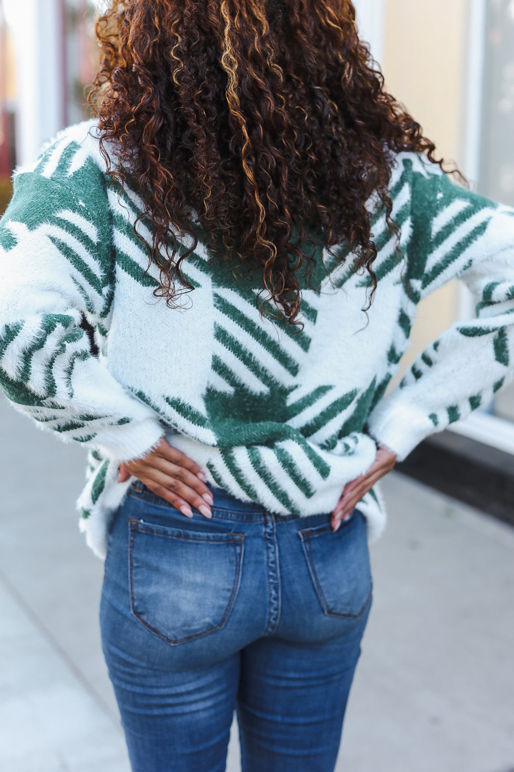 Keep On Trying Plaid Soft Brushed Hairy Sweater