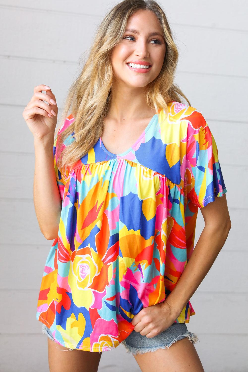 For Keeps Dolman Top - Atomic Wildflower