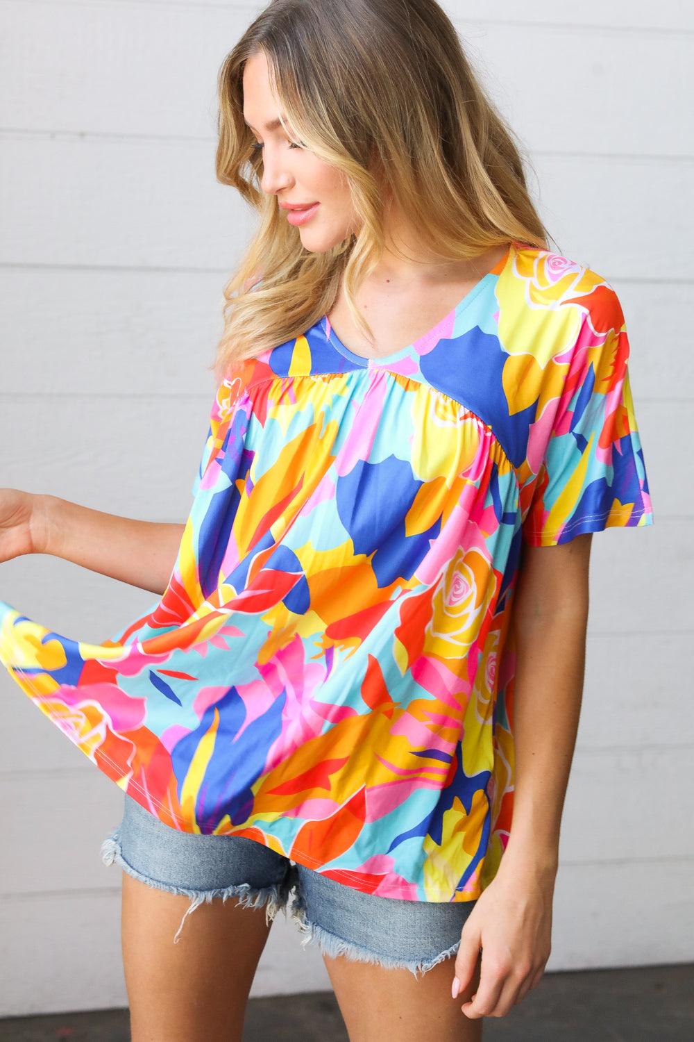 For Keeps Dolman Top - Atomic Wildflower
