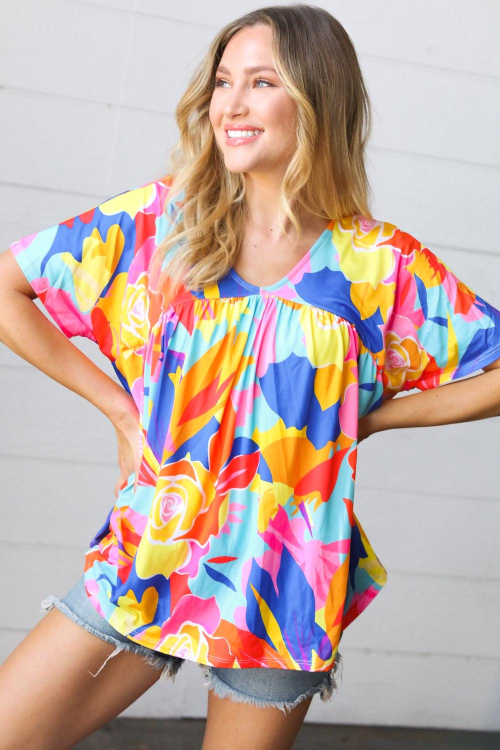 For Keeps Dolman Top - Atomic Wildflower