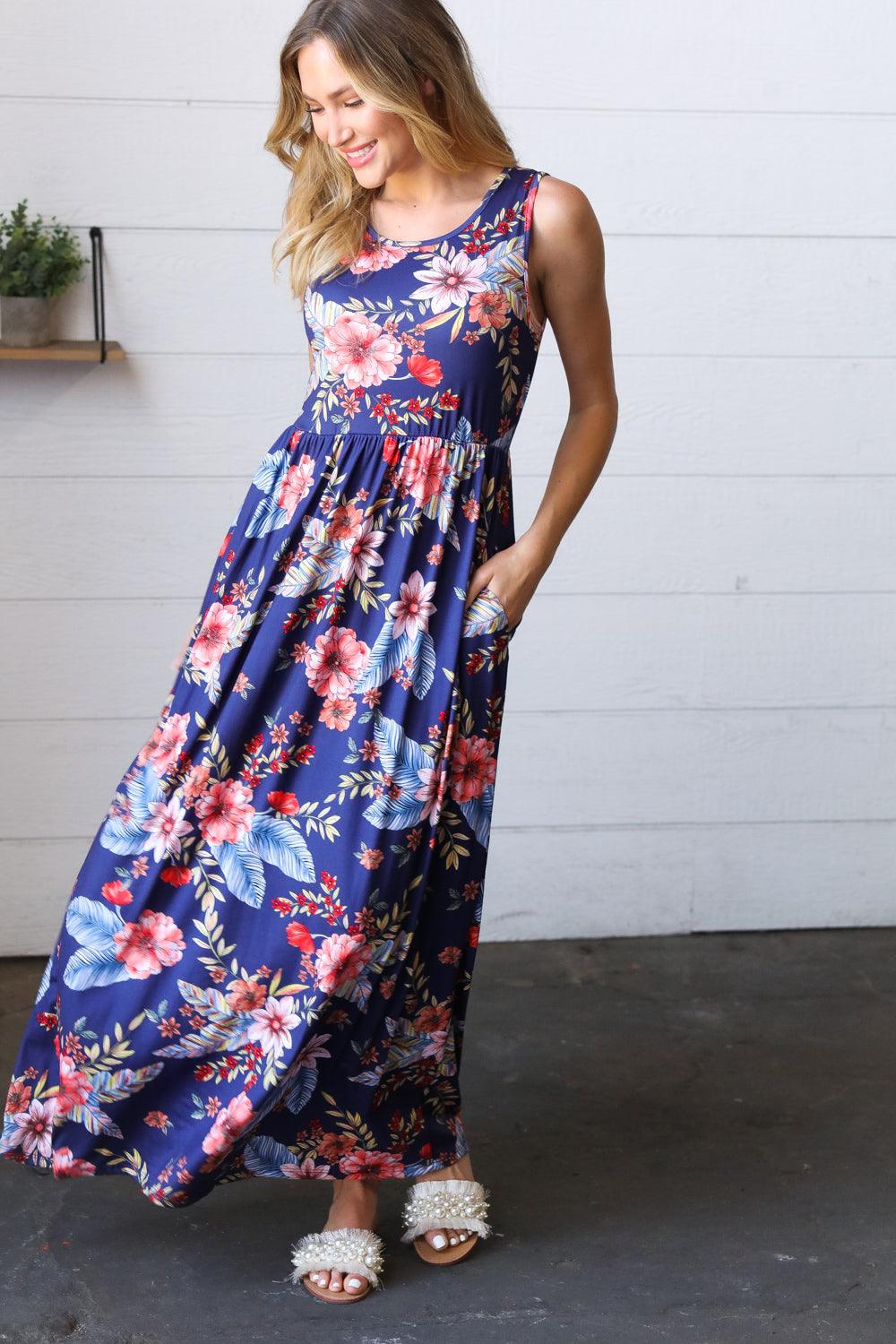 Dixie Sleeveless Maxi Dress - Atomic Wildflower