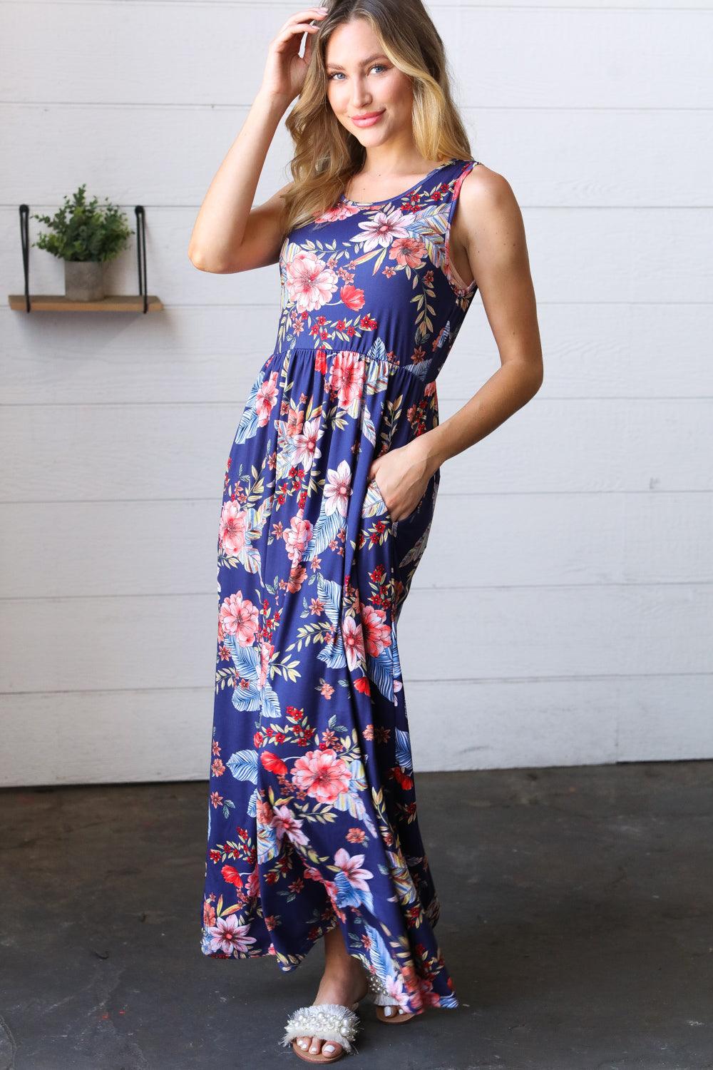 Dixie Sleeveless Maxi Dress - Atomic Wildflower