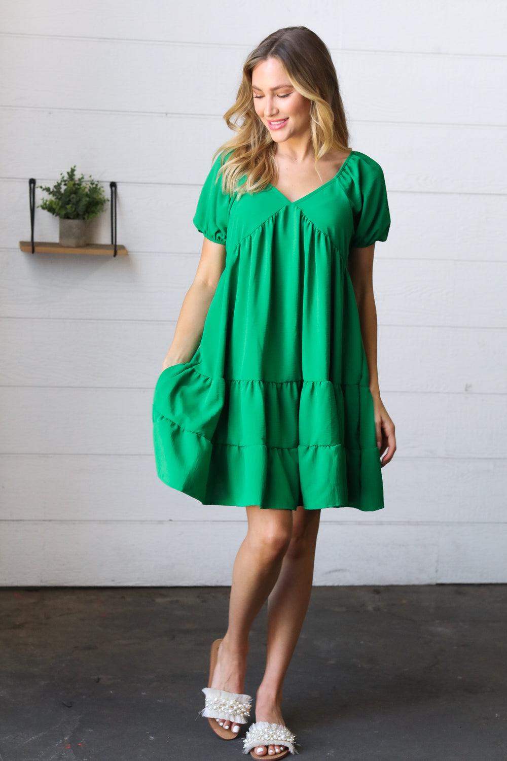 Walk On By Tiered Dress - Atomic Wildflower