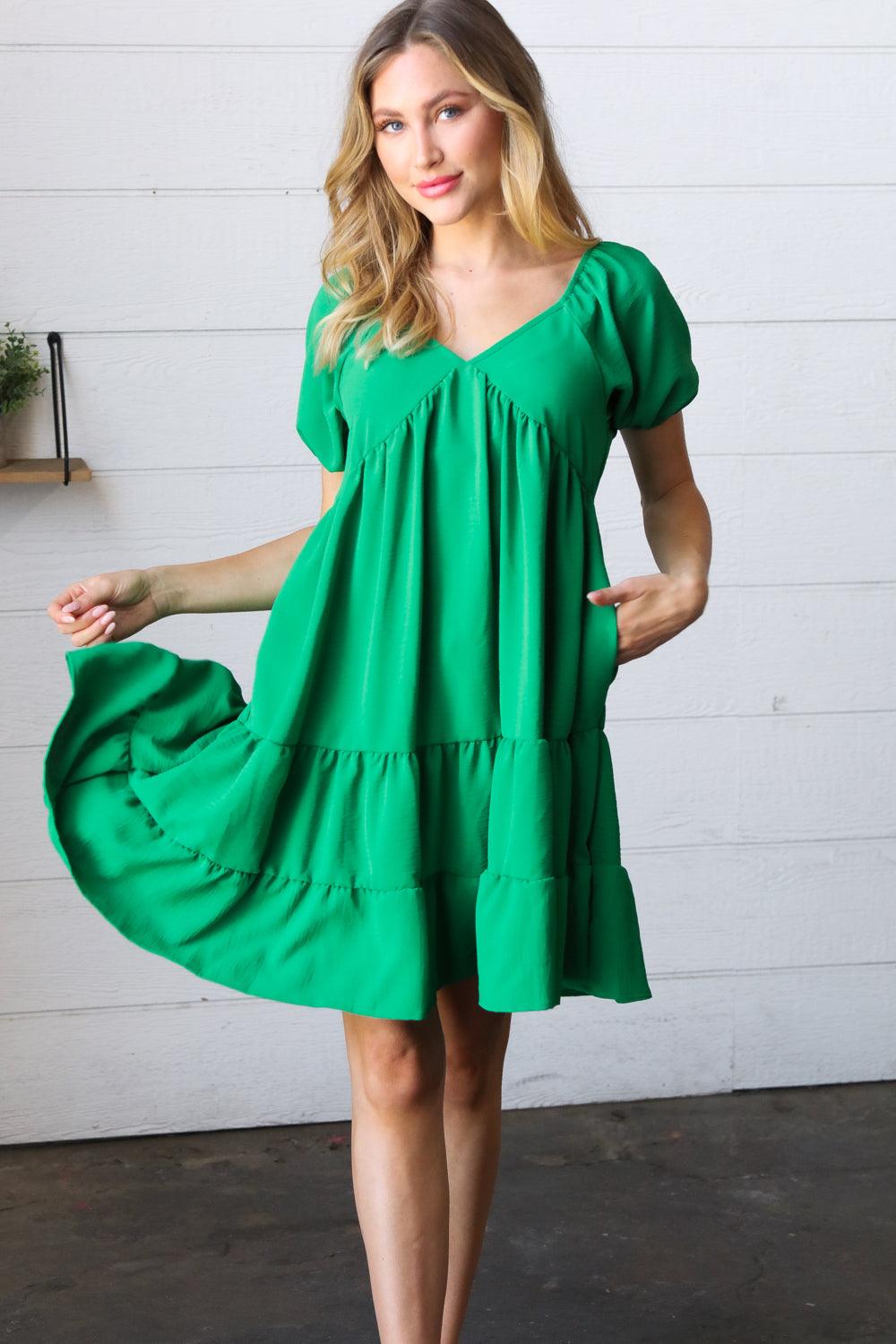 Walk On By Tiered Dress - Atomic Wildflower
