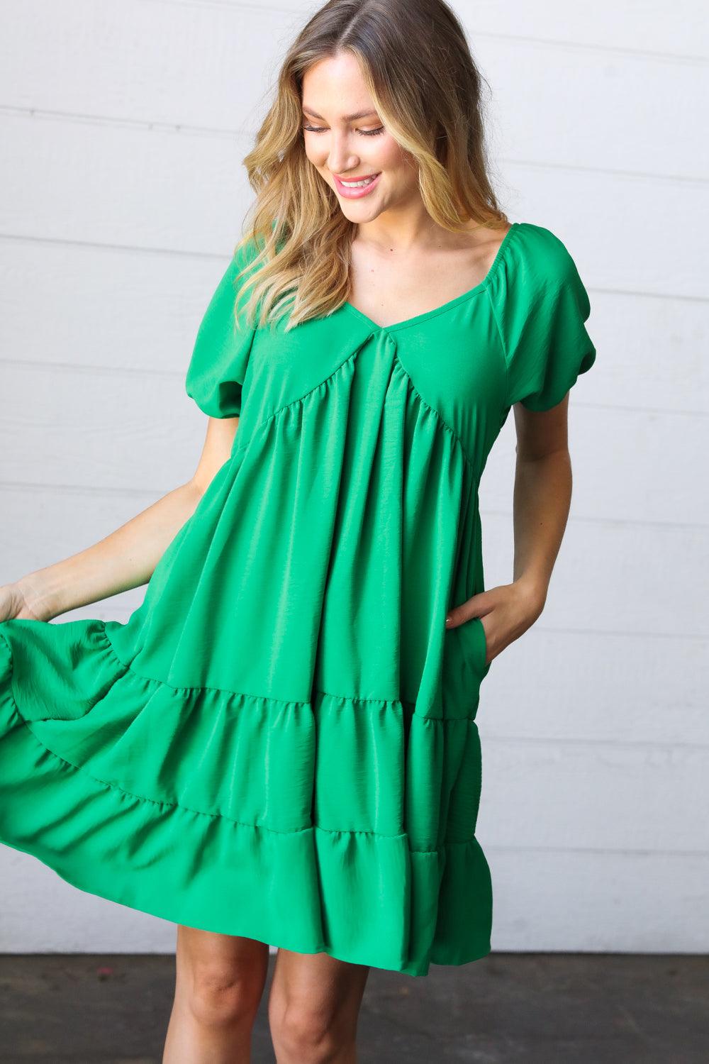 Walk On By Tiered Dress - Atomic Wildflower