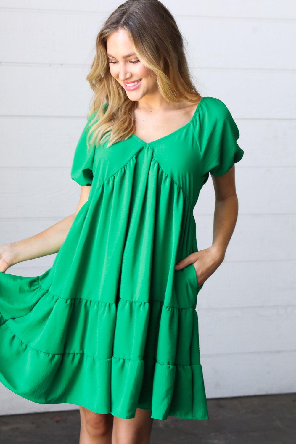 Walk On By Tiered Dress - Atomic Wildflower