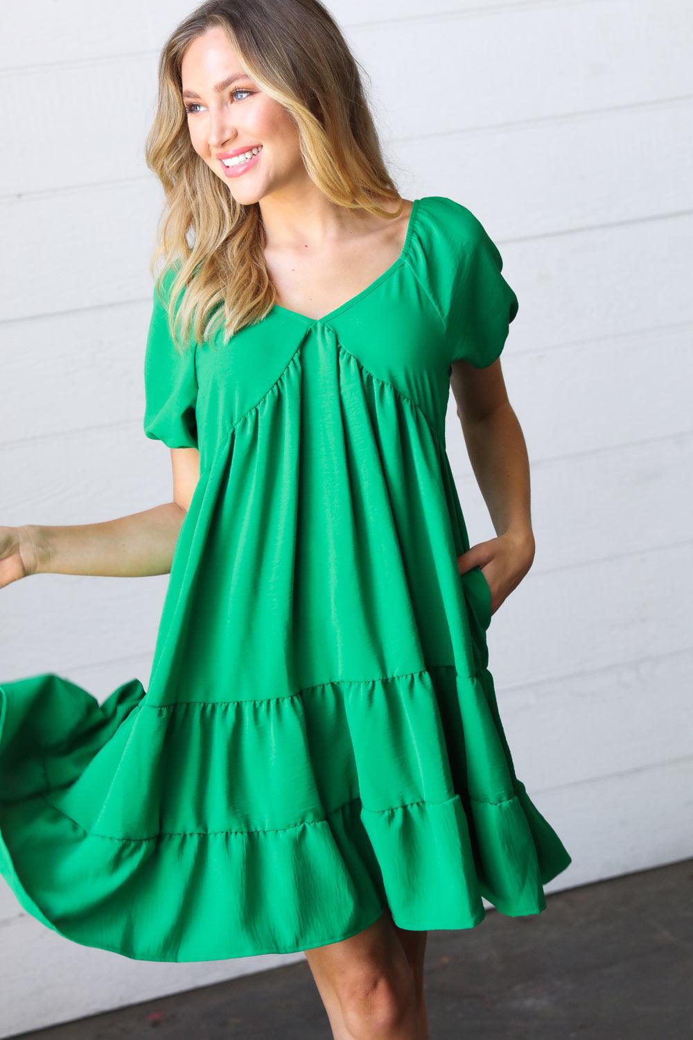 Walk On By Tiered Dress - Atomic Wildflower