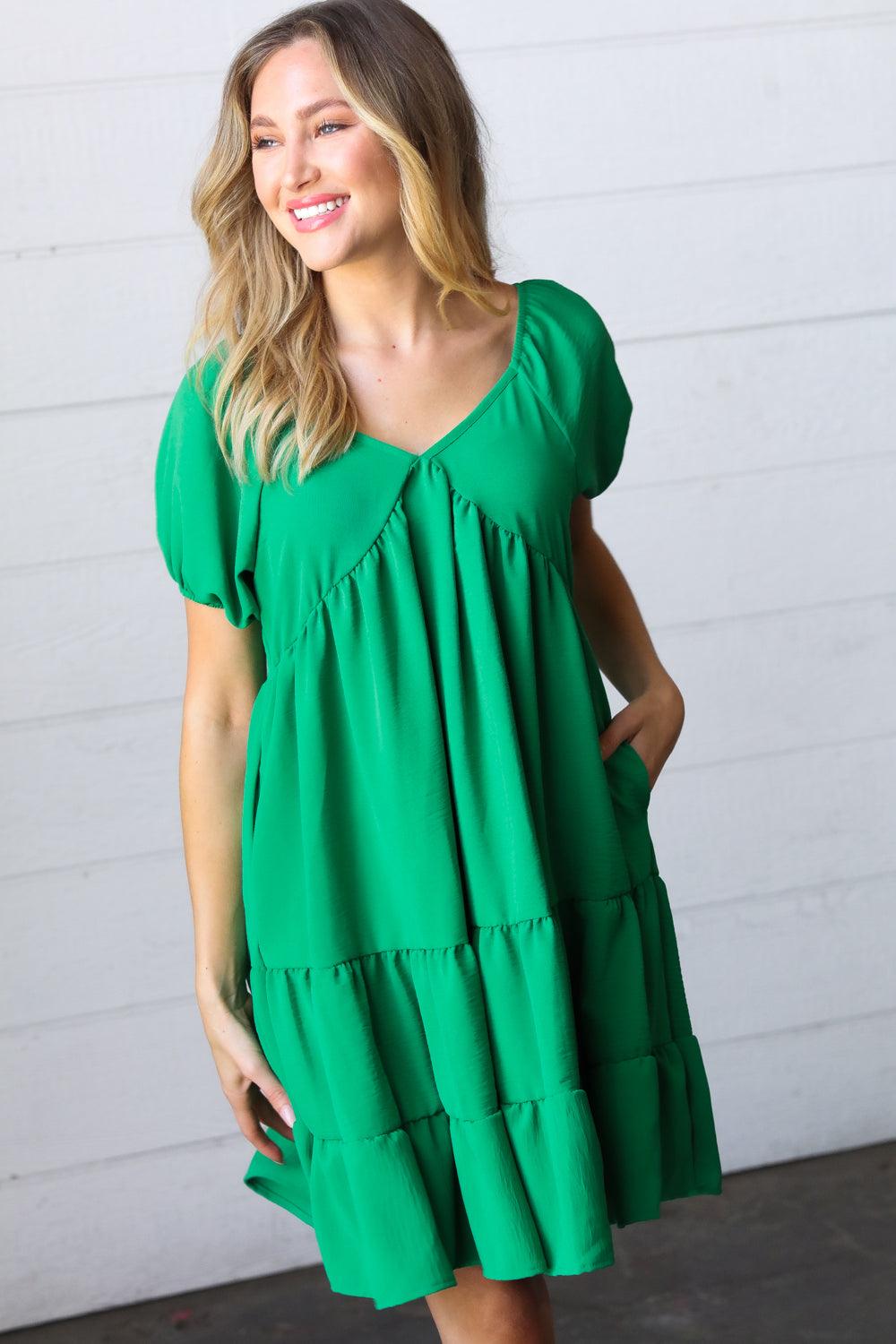 Walk On By Tiered Dress - Atomic Wildflower