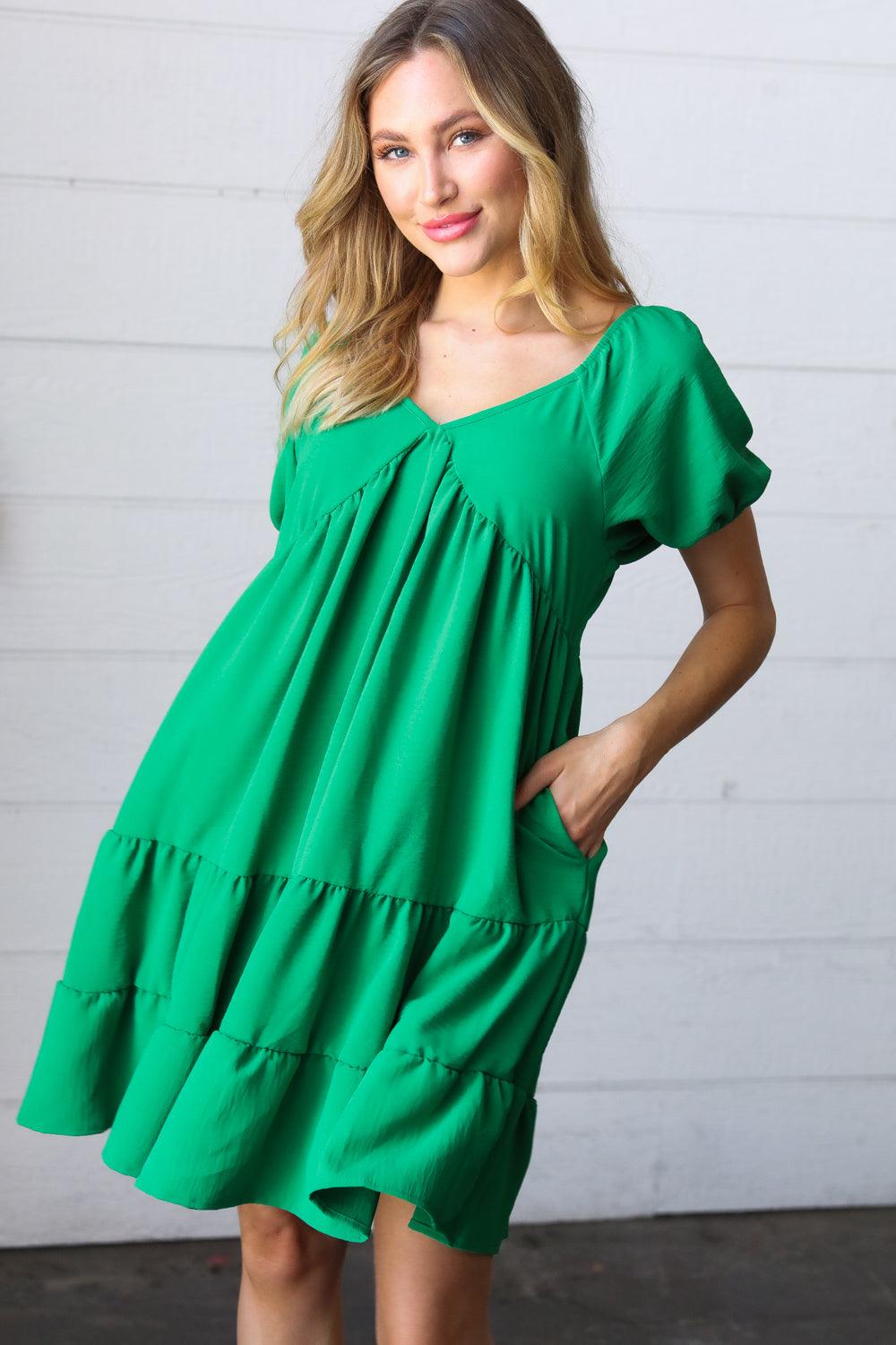 Walk On By Tiered Dress - Atomic Wildflower