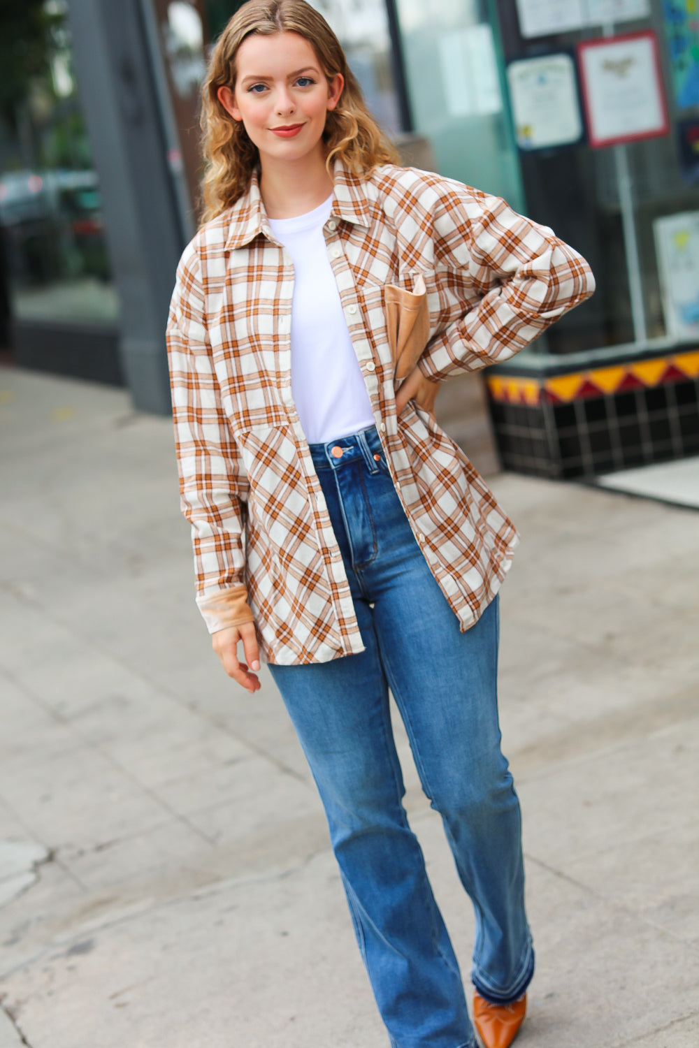 Eyes On You Plaid Button Down Top