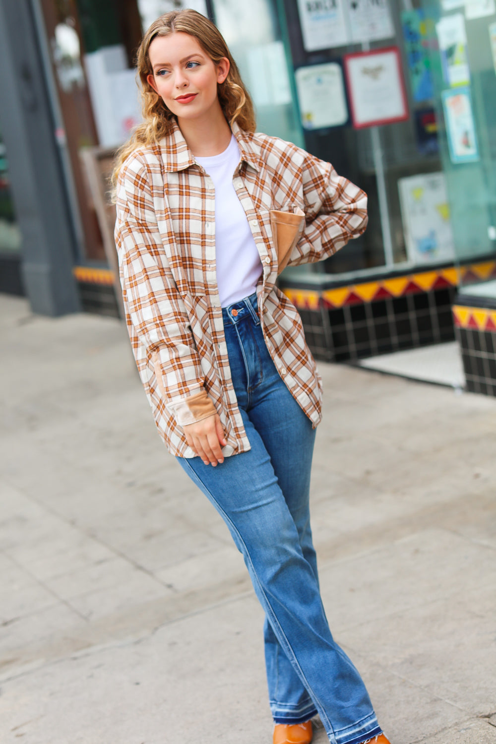 Eyes On You Plaid Button Down Top