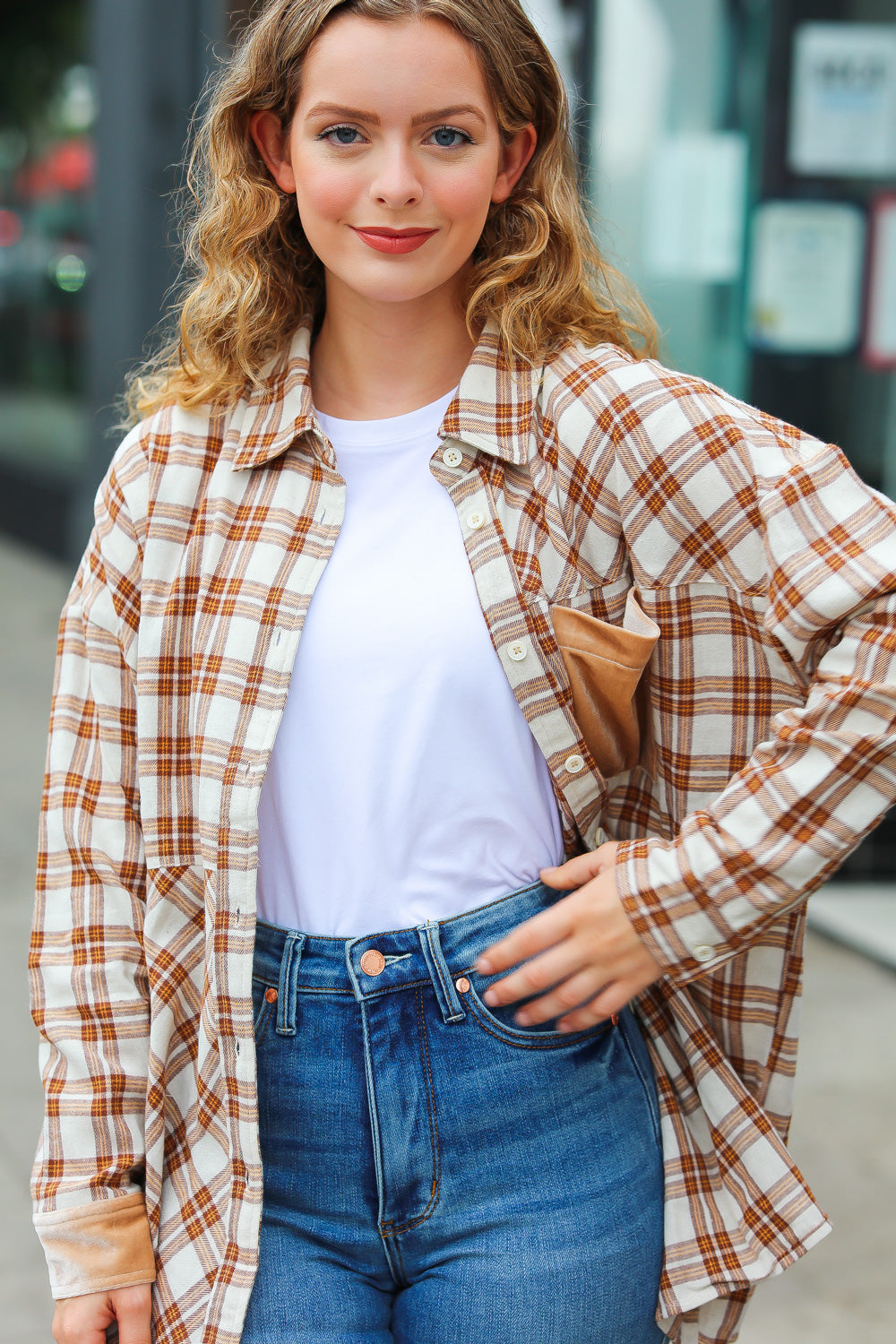 Eyes On You Plaid Button Down Top