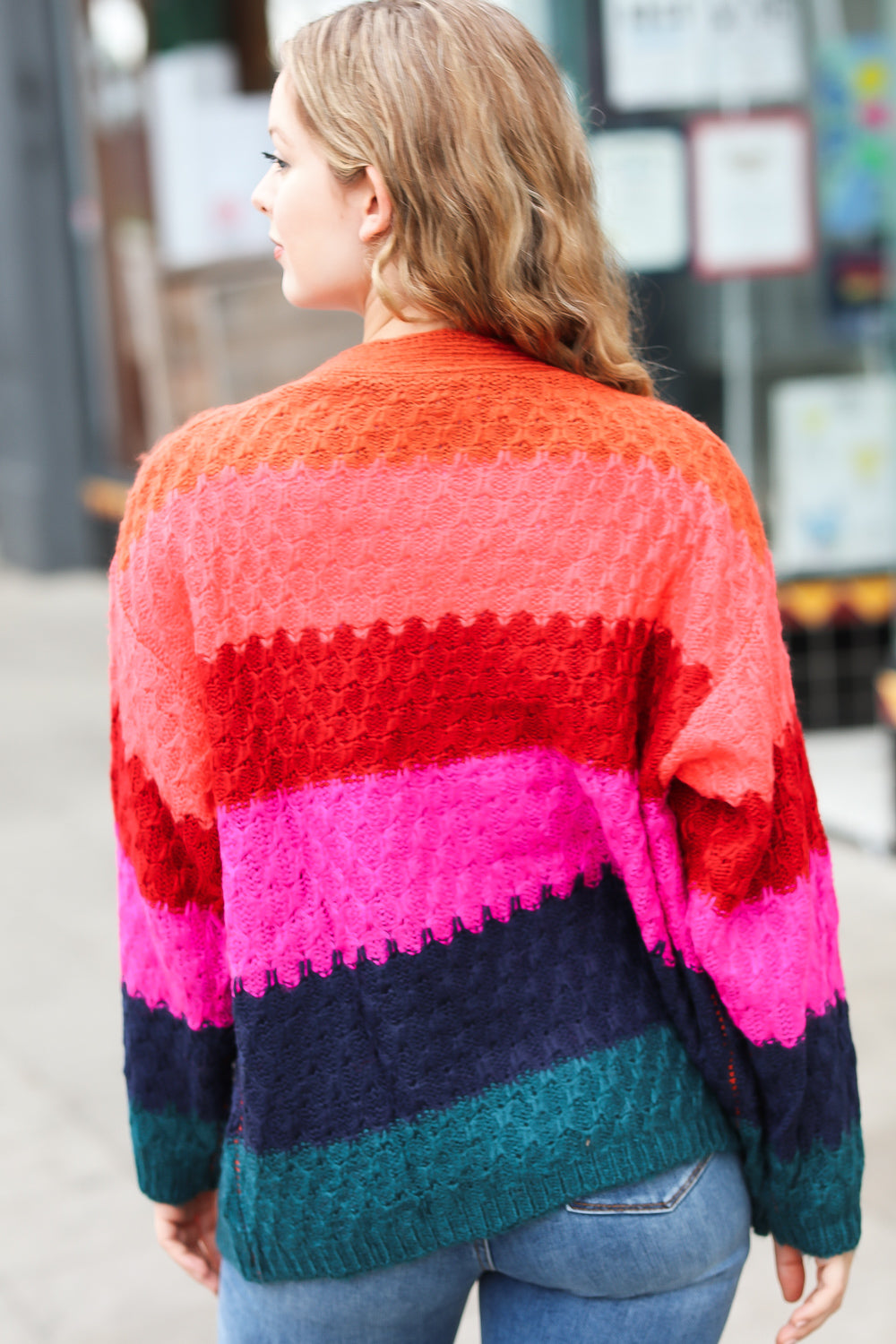 Make Your Day Honeycomb Knit Button Down Cardigan